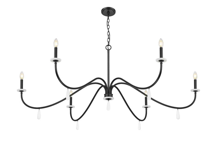 Toussant Six Light Chandelier in Matte Black Z-Lite Canada