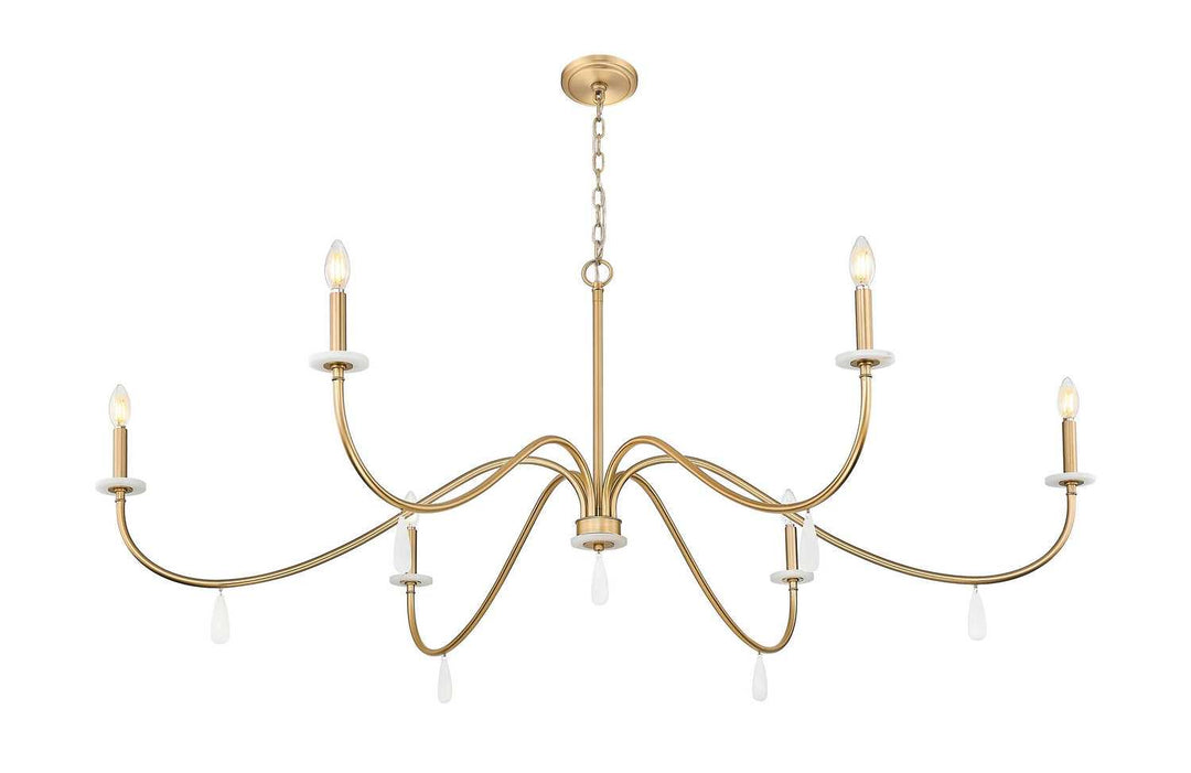 Toussant Six Light Chandelier in Modern Gold Z-Lite Canada