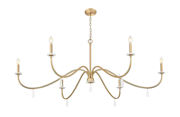 Toussant Six Light Chandelier in Modern Gold Z-Lite Canada
