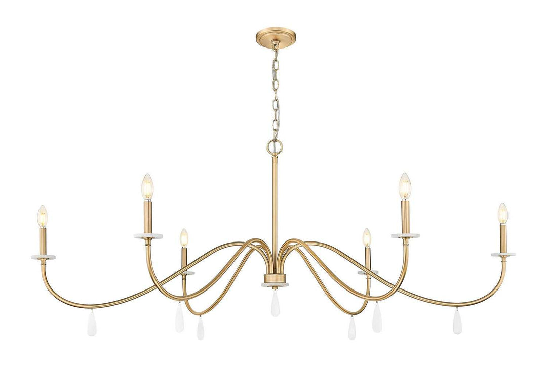 Toussant Six Light Chandelier in Modern Gold Z-Lite Canada