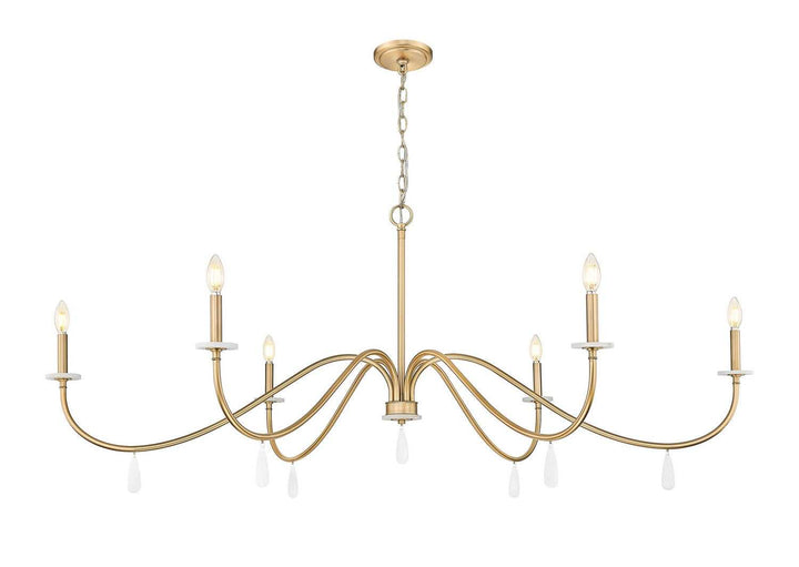 Toussant Six Light Chandelier in Modern Gold Z-Lite Canada