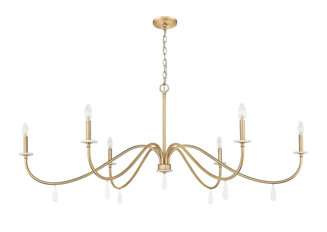Toussant Six Light Chandelier in Modern Gold Z-Lite Canada