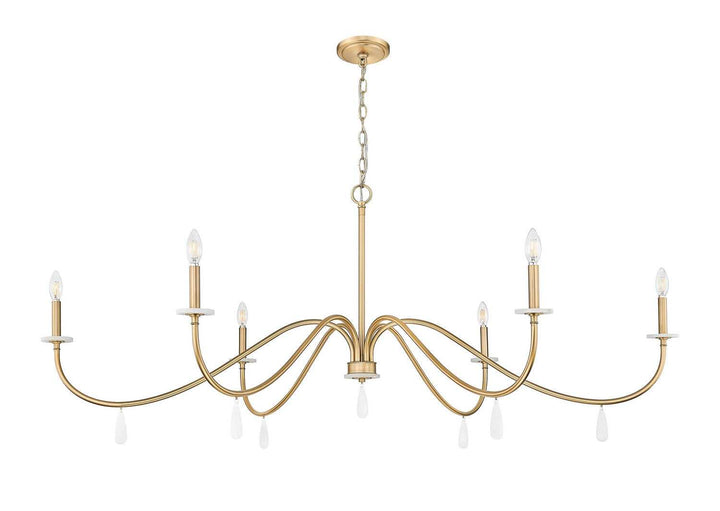 Toussant Six Light Chandelier in Modern Gold Z-Lite Canada
