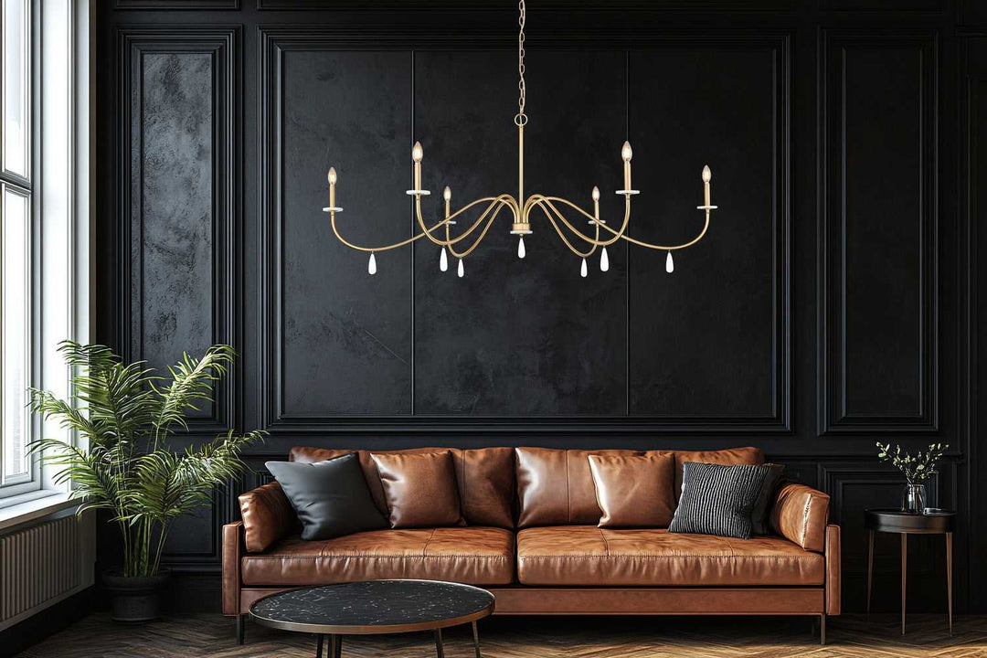 Toussant Six Light Chandelier in Modern Gold Z-Lite Canada