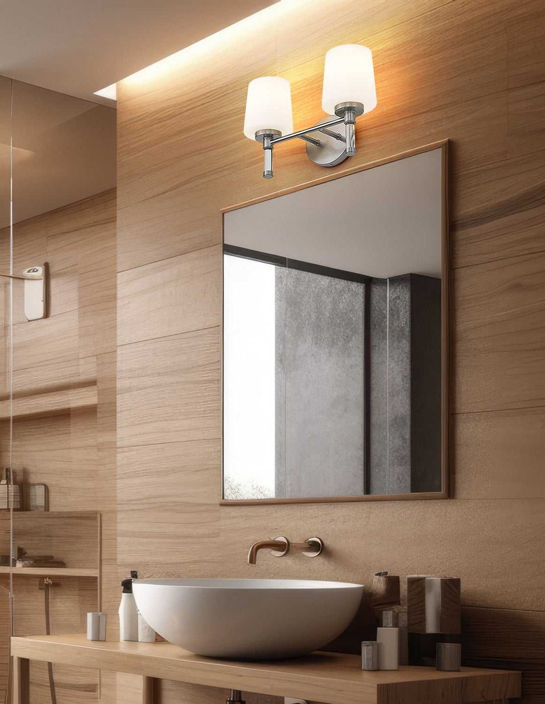 Henri Two Light Vanity in Brushed Nickel Z-Lite Canada