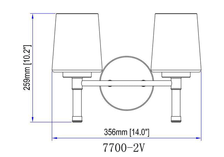 Henri Two Light Vanity in Chrome Z-Lite Canada