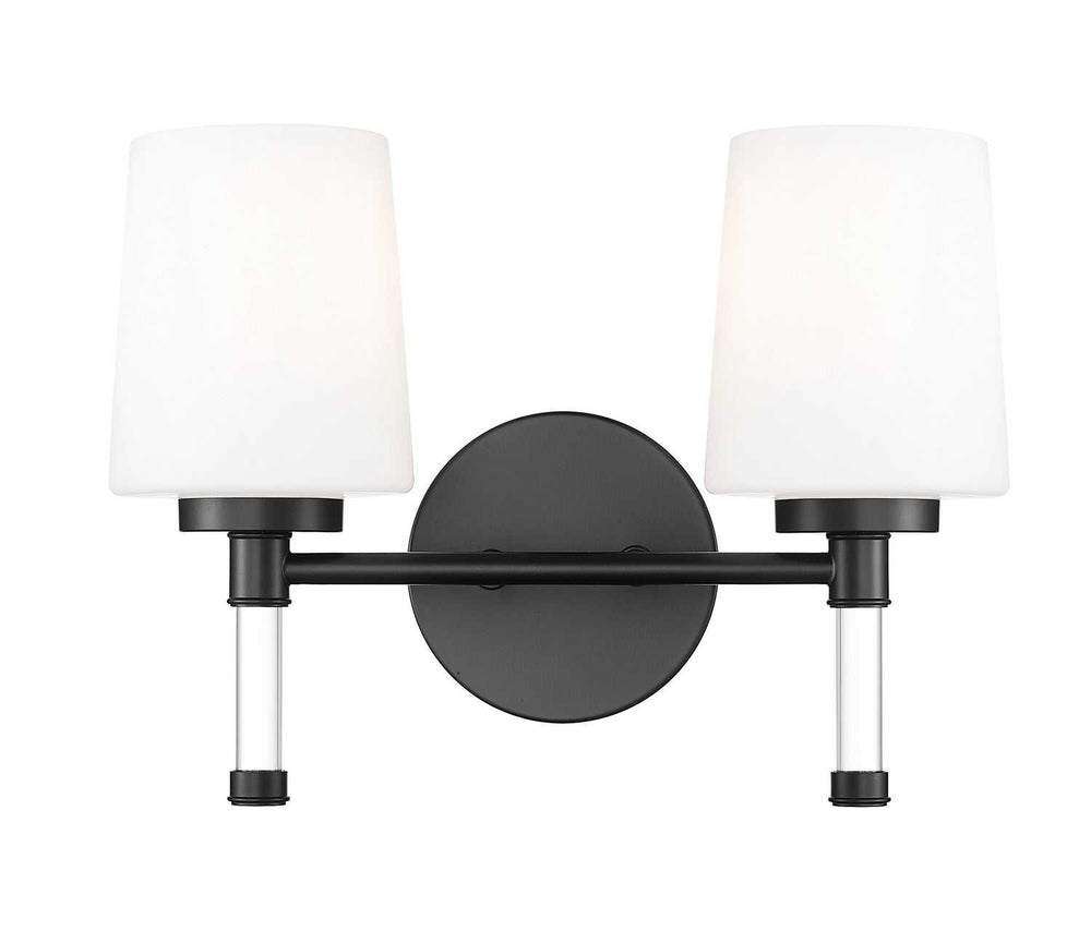 Henri Two Light Vanity in Matte Black Z-Lite Canada