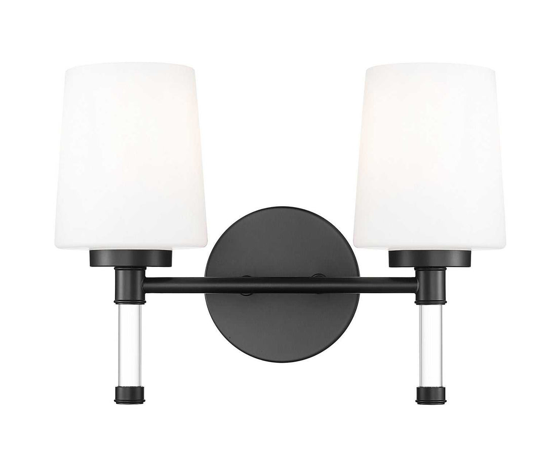 Henri Two Light Vanity in Matte Black Z-Lite Canada