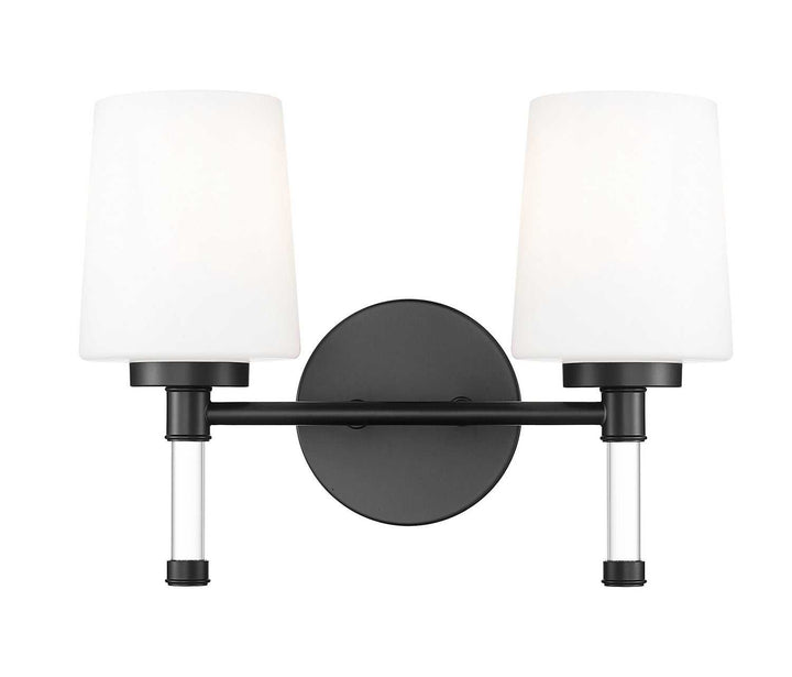 Henri Two Light Vanity in Matte Black Z-Lite Canada
