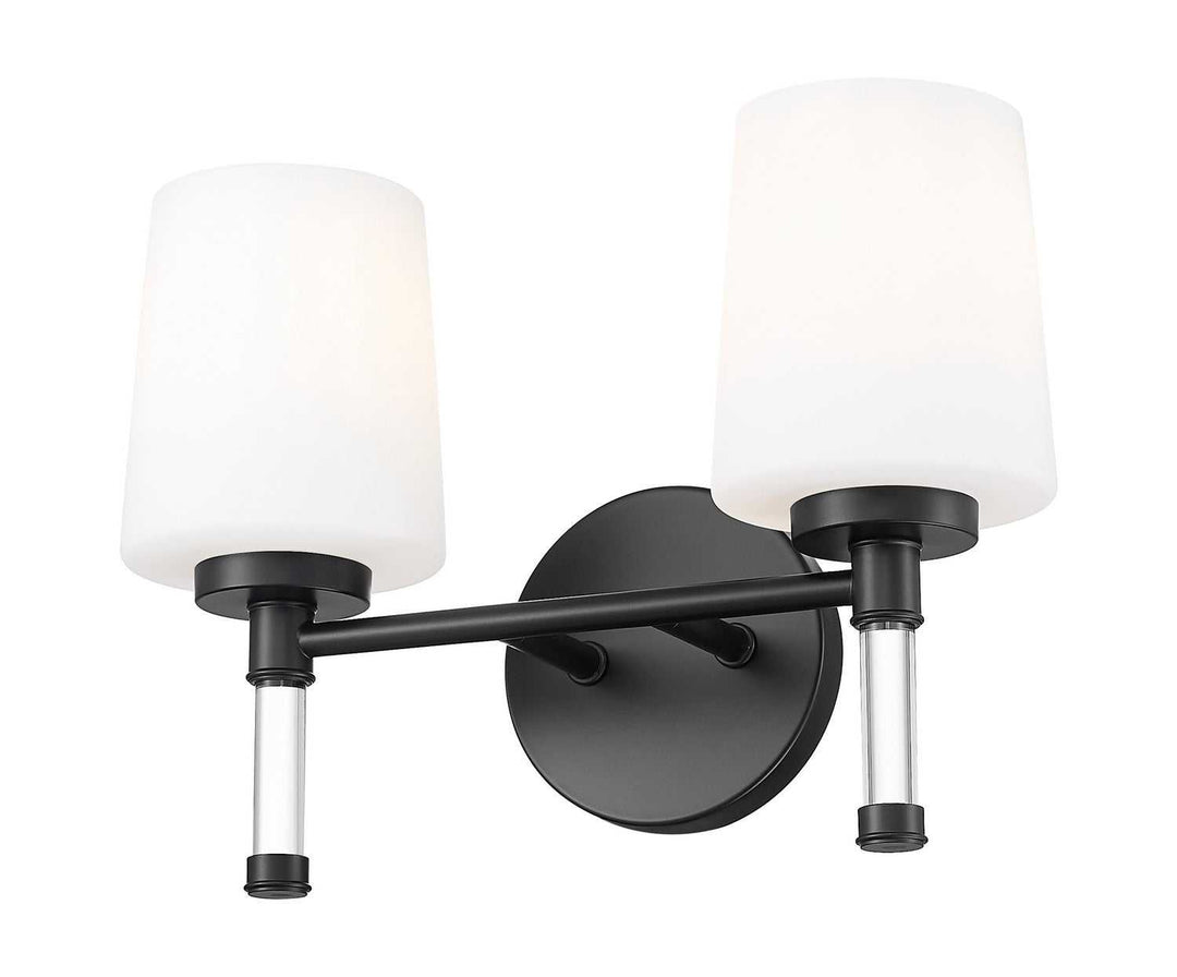 Henri Two Light Vanity in Matte Black Z-Lite Canada