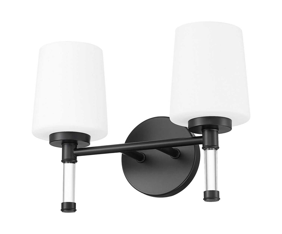 Henri Two Light Vanity in Matte Black Z-Lite Canada