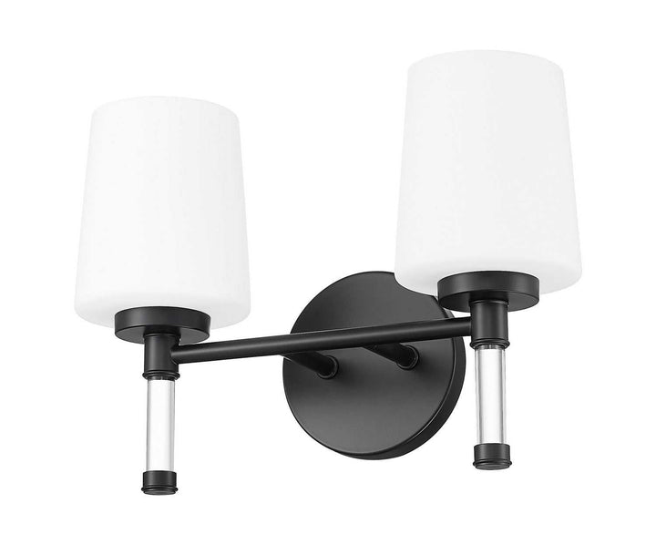 Henri Two Light Vanity in Matte Black Z-Lite Canada