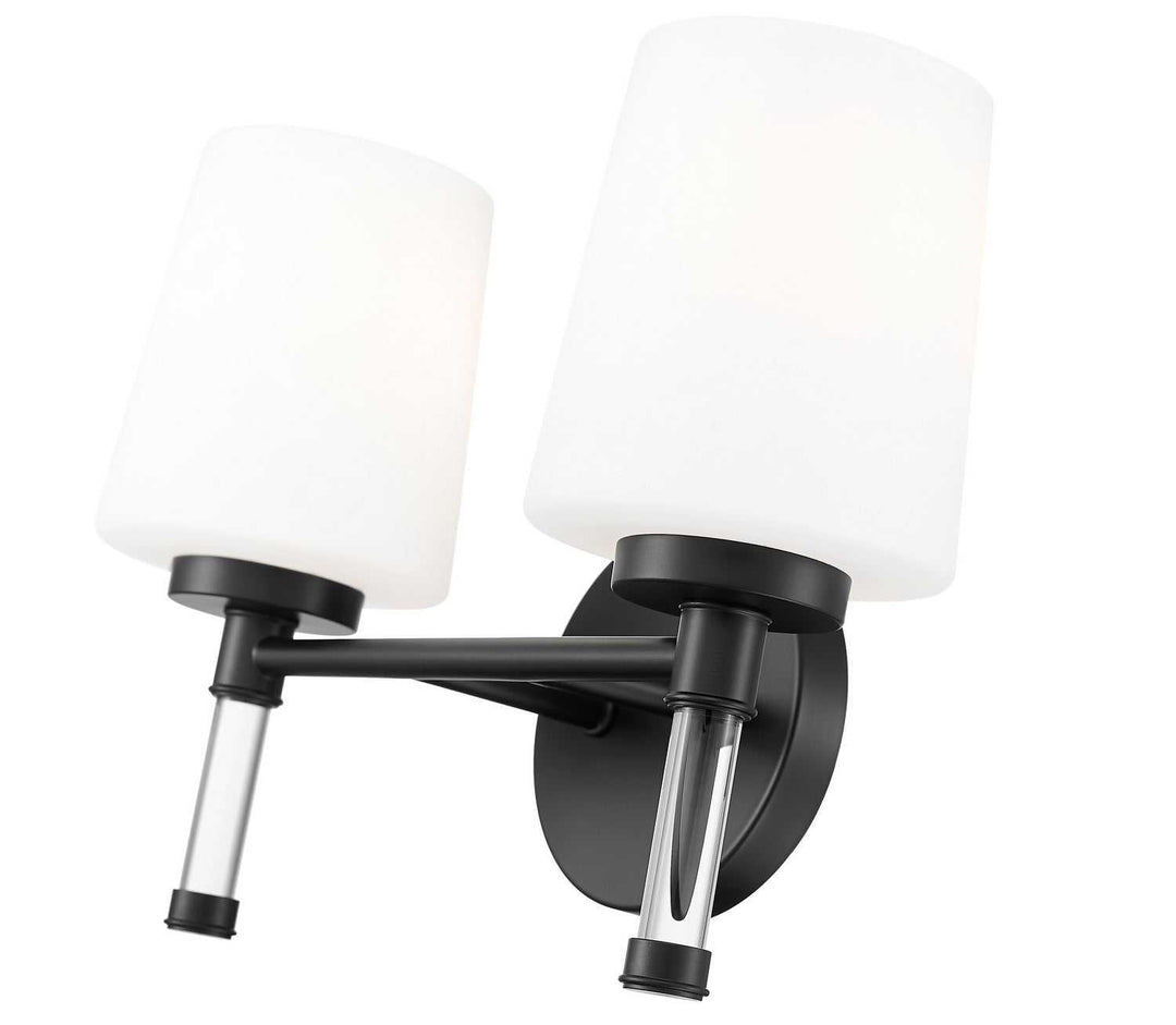Henri Two Light Vanity in Matte Black Z-Lite Canada