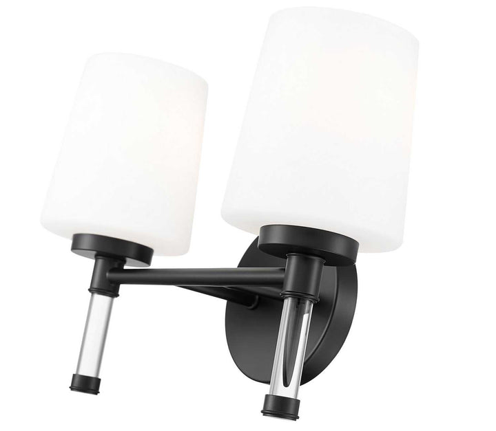 Henri Two Light Vanity in Matte Black Z-Lite Canada
