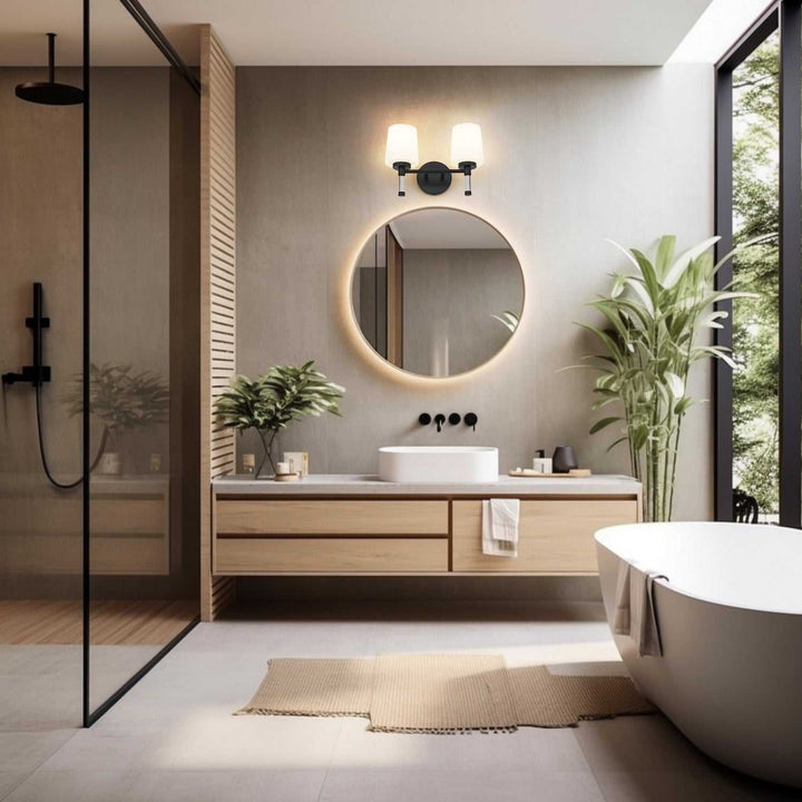 Henri Two Light Vanity in Matte Black Z-Lite Canada