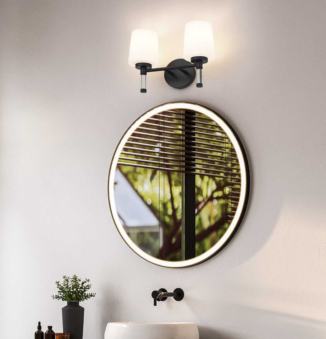 Henri Two Light Vanity in Matte Black Z-Lite Canada