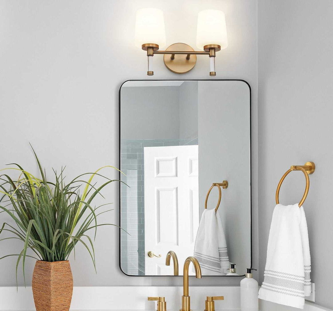 Henri Two Light Vanity in Modern Gold Z-Lite Canada