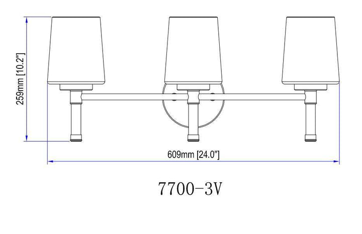 Henri Three Light Vanity in Brushed Nickel Z-Lite Canada