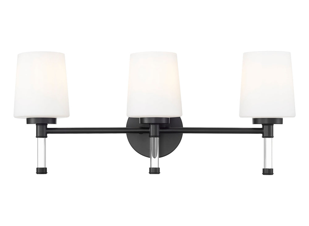 Henri Three Light Vanity in Matte Black Z-Lite Canada