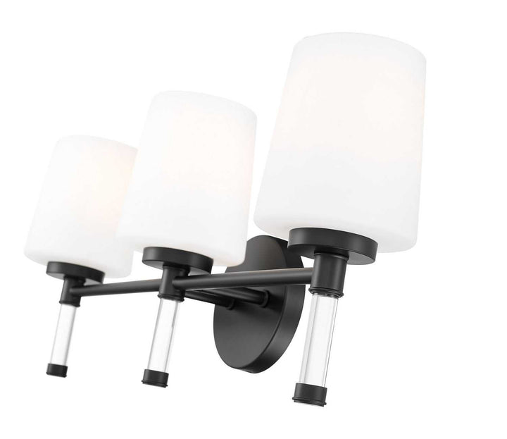 Henri Three Light Vanity in Matte Black Z-Lite Canada