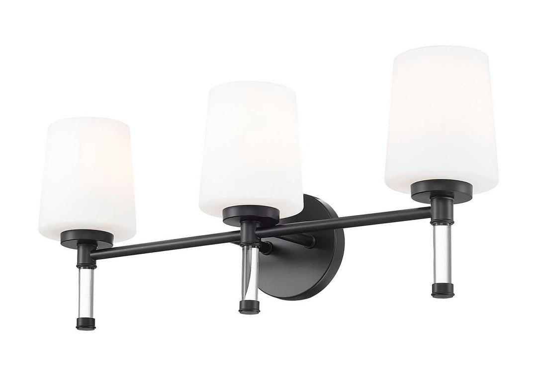 Henri Three Light Vanity in Matte Black Z-Lite Canada