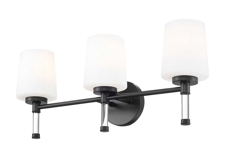 Henri Three Light Vanity in Matte Black Z-Lite Canada