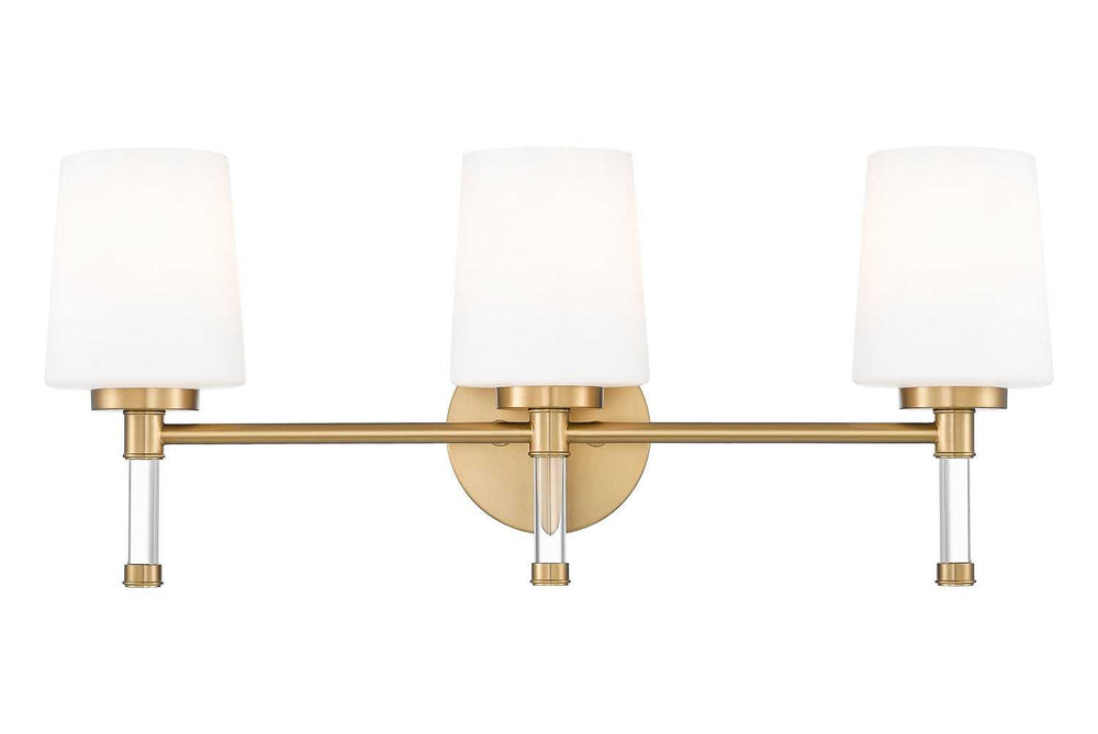 Henri Three Light Vanity in Modern Gold Z-Lite Canada