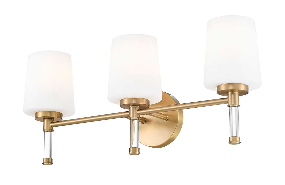 Henri Three Light Vanity in Modern Gold Z-Lite Canada