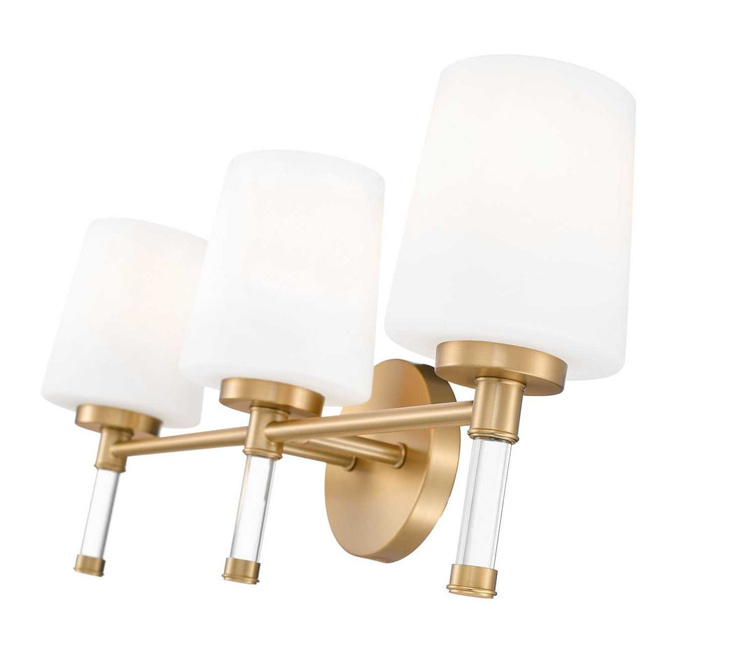 Henri Three Light Vanity in Modern Gold Z-Lite Canada