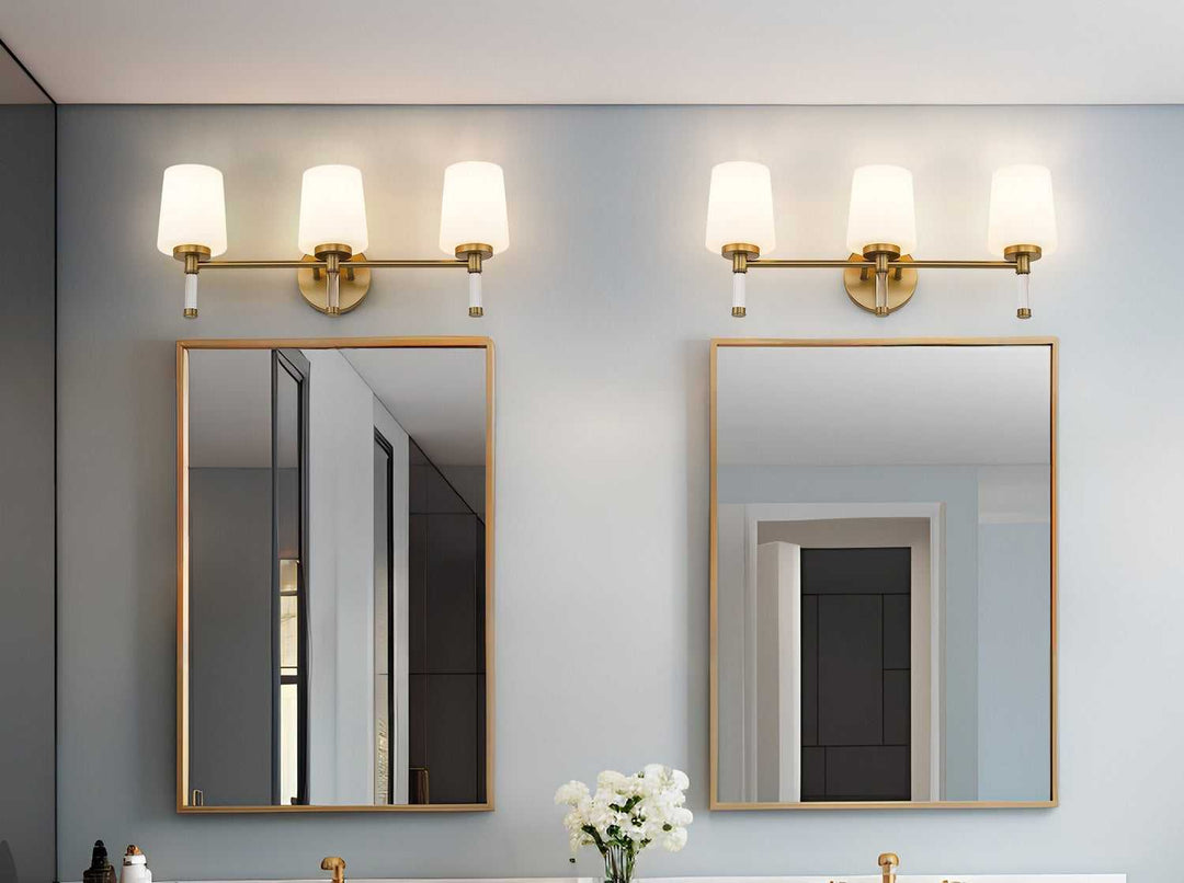 Henri Three Light Vanity in Modern Gold Z-Lite Canada