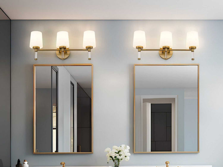 Henri Three Light Vanity in Modern Gold Z-Lite Canada