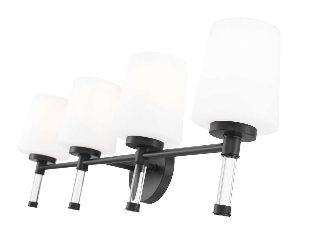 Henri Four Light Vanity in Matte Black Z-Lite Canada