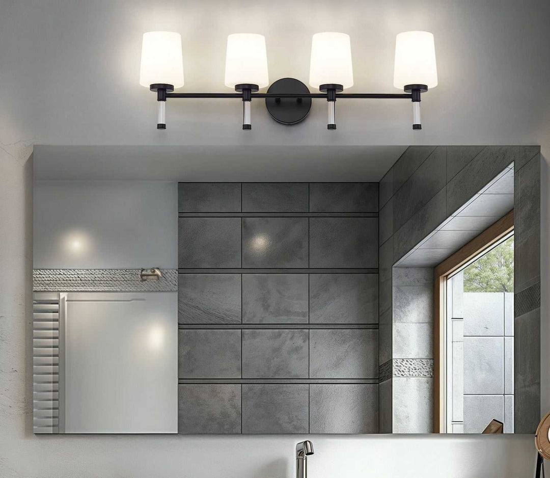 Henri Four Light Vanity in Matte Black Z-Lite Canada