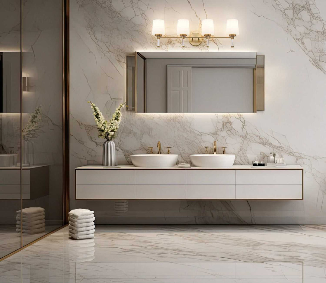 Henri Four Light Vanity in Modern Gold Z-Lite Canada