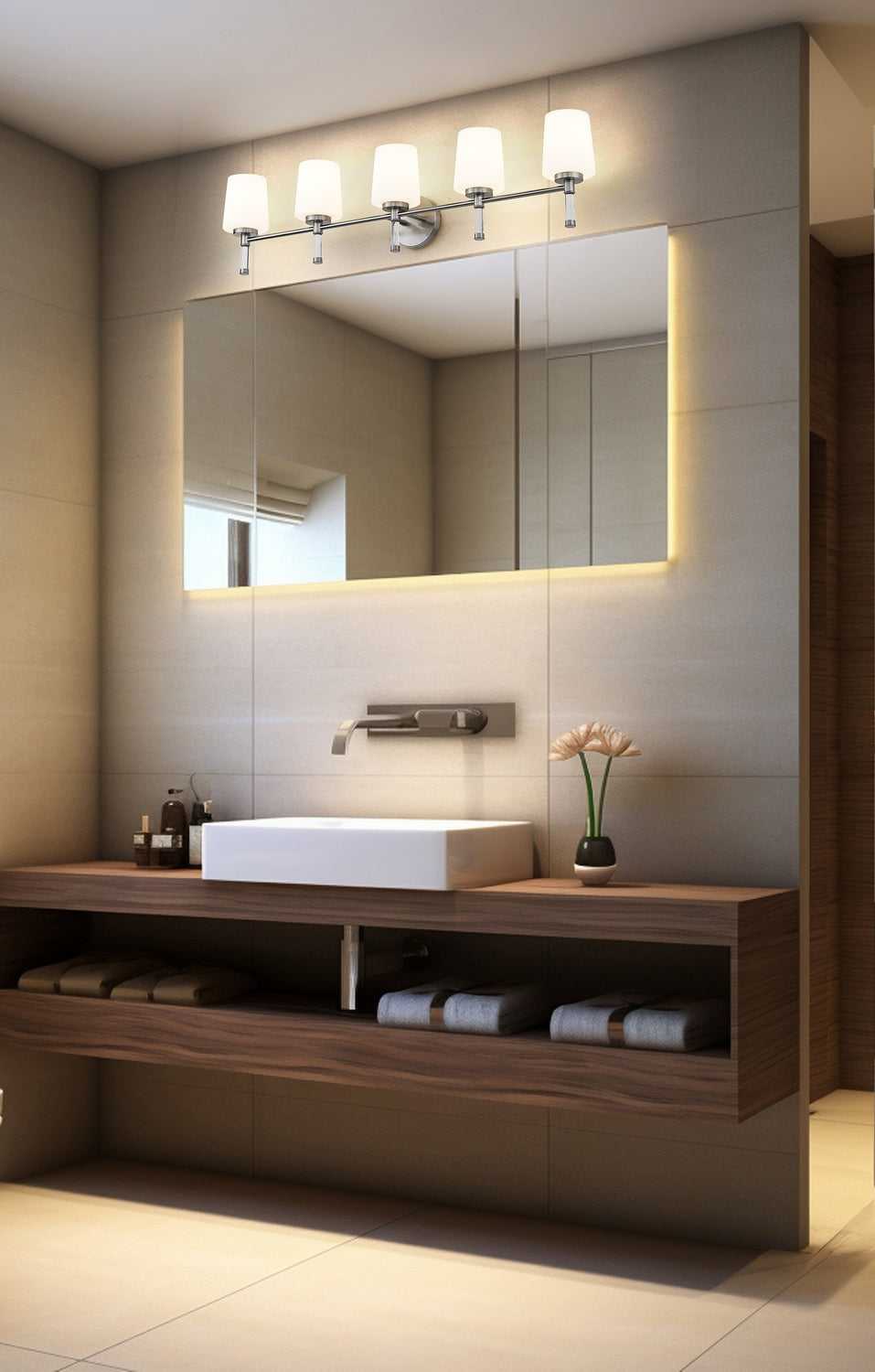 Henri Five Light Vanity in Brushed Nickel Z-Lite Canada