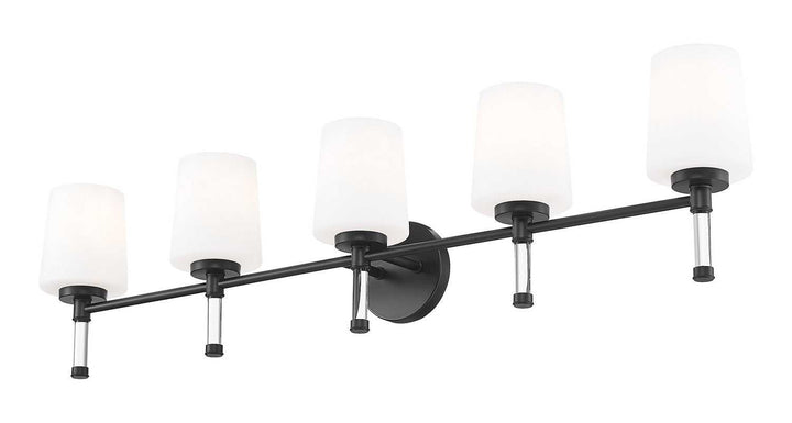 Henri Five Light Vanity in Matte Black Z-Lite Canada