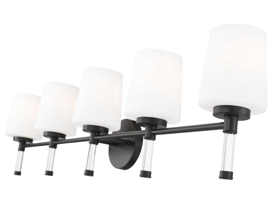 Henri Five Light Vanity in Matte Black Z-Lite Canada