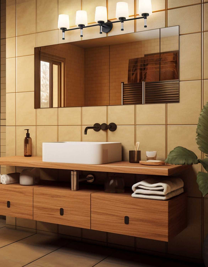 Henri Five Light Vanity in Matte Black Z-Lite Canada