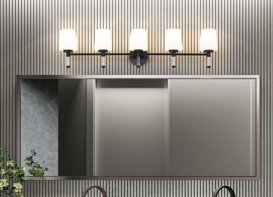 Henri Five Light Vanity in Matte Black Z-Lite Canada