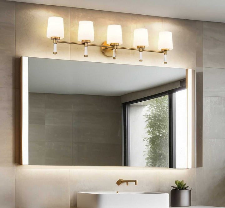 Henri Five Light Vanity in Modern Gold Z-Lite Canada