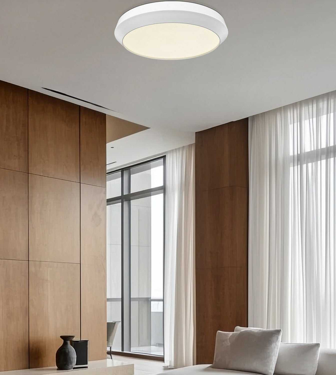 Quasars LED Flush Mount in Matte White Z-Lite Canada