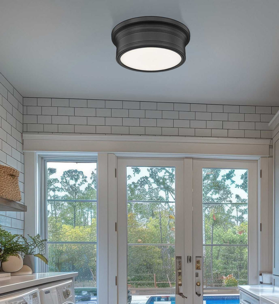 Bentley LED Flush Mount in Matte Black Z-Lite Canada