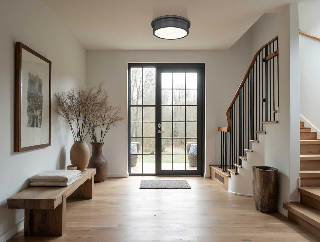 Bentley LED Flush Mount in Matte Black Z-Lite Canada