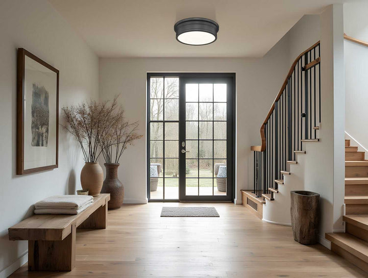 Bentley LED Flush Mount in Matte Black Z-Lite Canada