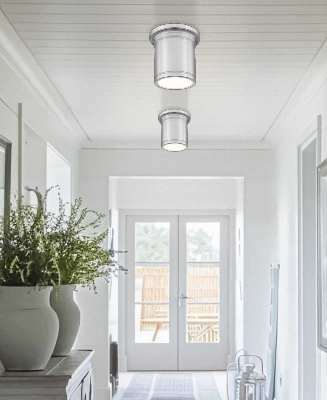 Bentley LED Flush Mount in Brushed Nickel Z-Lite Canada