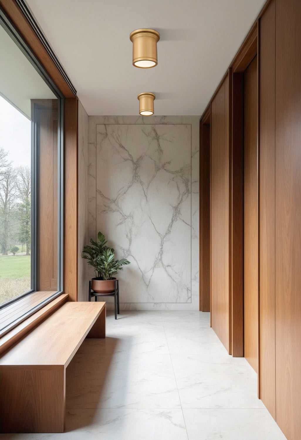 Bentley LED Flush Mount in Modern Gold Z-Lite Canada