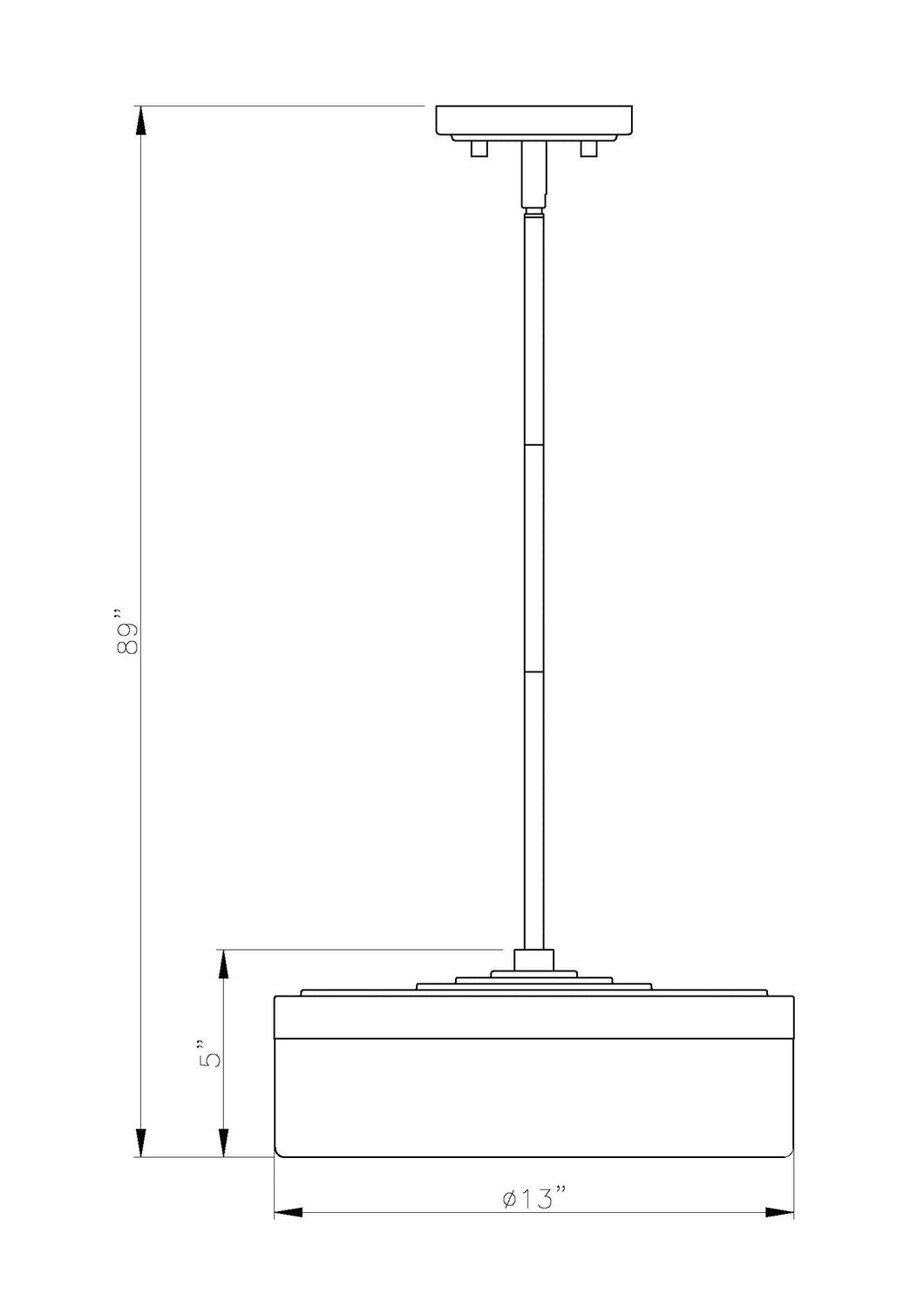Renaud LED Pendant in Matte Black Z-Lite Canada