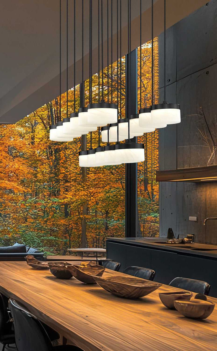 Renaud LED Linear Chandelier in Matte Black Z-Lite Canada