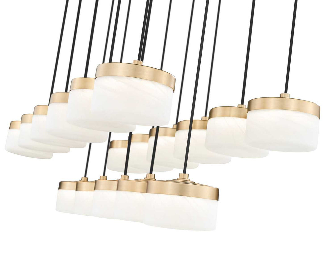 Renaud LED Linear Chandelier in Modern Gold Z-Lite Canada