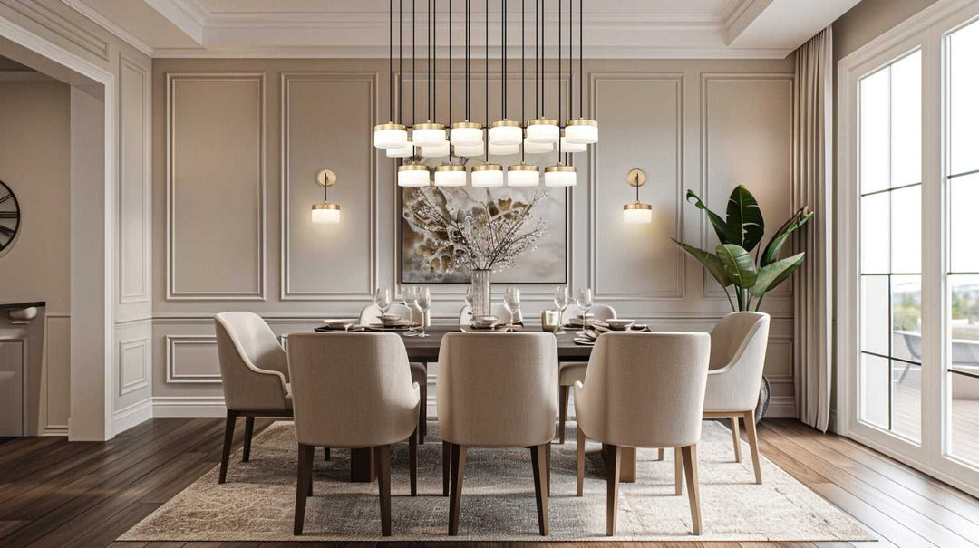 Renaud LED Linear Chandelier in Modern Gold Z-Lite Canada